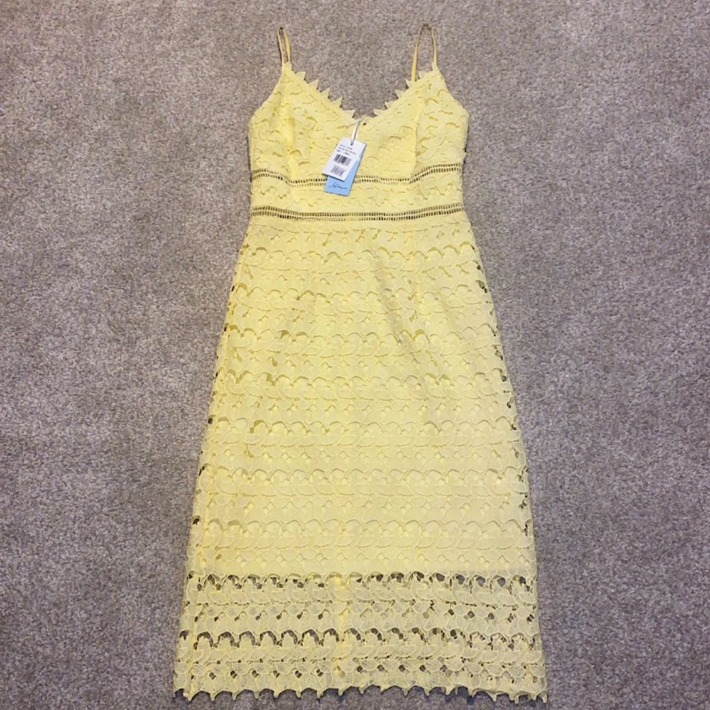 NWT Nordstrom Pastel Yellow Lace Dress